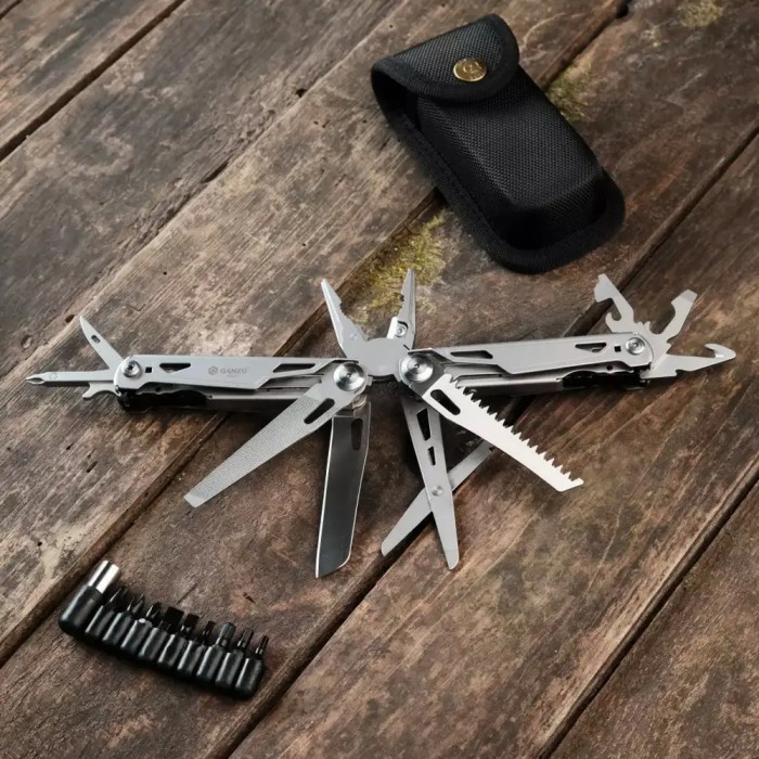 Мультитул Ganzo G303 з чохлом Molle та бітами, 21 функція