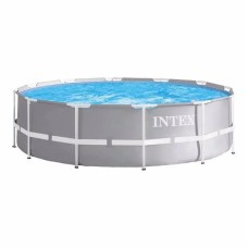 Каркасний басейн Intex Prism Frame 26716 круглий 366х99 см, 8592 л, сірий