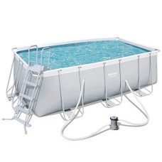 Басейн каркасний Bestway Power Steel прямокутний 412х201х122 см, 8124 л