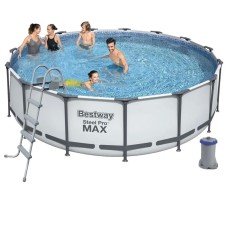 Басейн каркасний Bestway Steel Pro Max Model1 Grey круглий 457х122 см, 16015 л