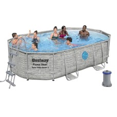 Басейн каркасний овальний Bestway Rattan 488х305х107 см, 10949 л