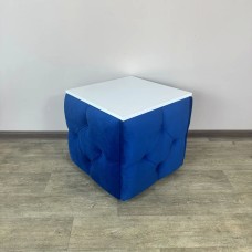 Пуф-трансформер 5в1 Остін-1 зі столиком велюр синій/біла аляска 9-3-9005