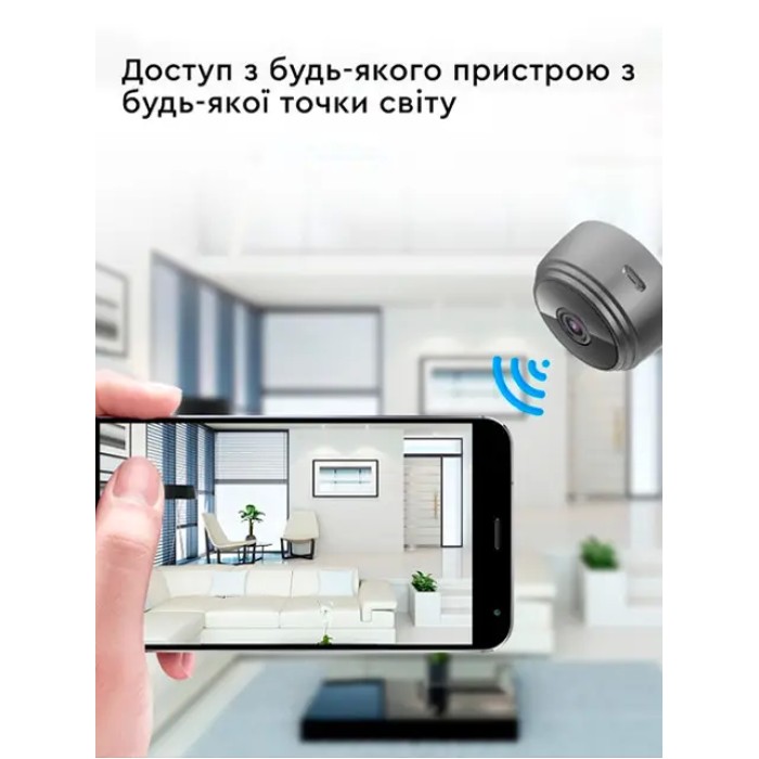 Мінівідеокамера з датчиком руху та нічною знімкою — A9 Wi-Fi HD